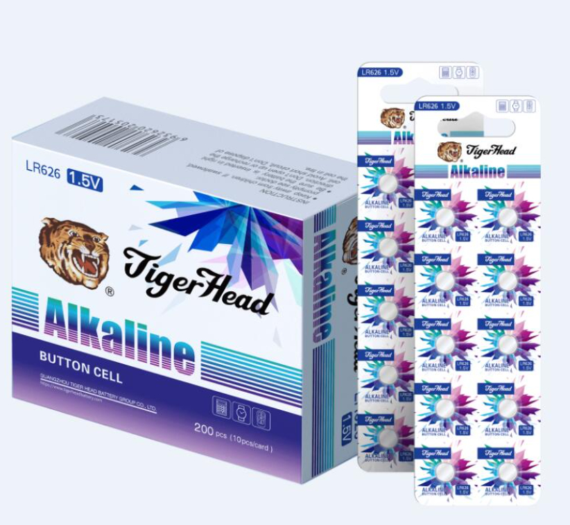 Caixa de pilhas alcalinas tipo botão tipo cabeça de tigre